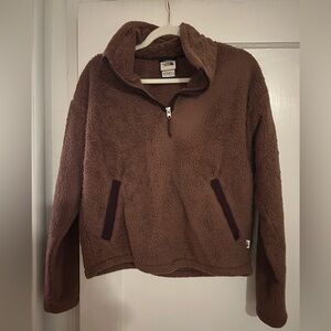 The North Face Brown Fleece Quarter-Zip Jacket